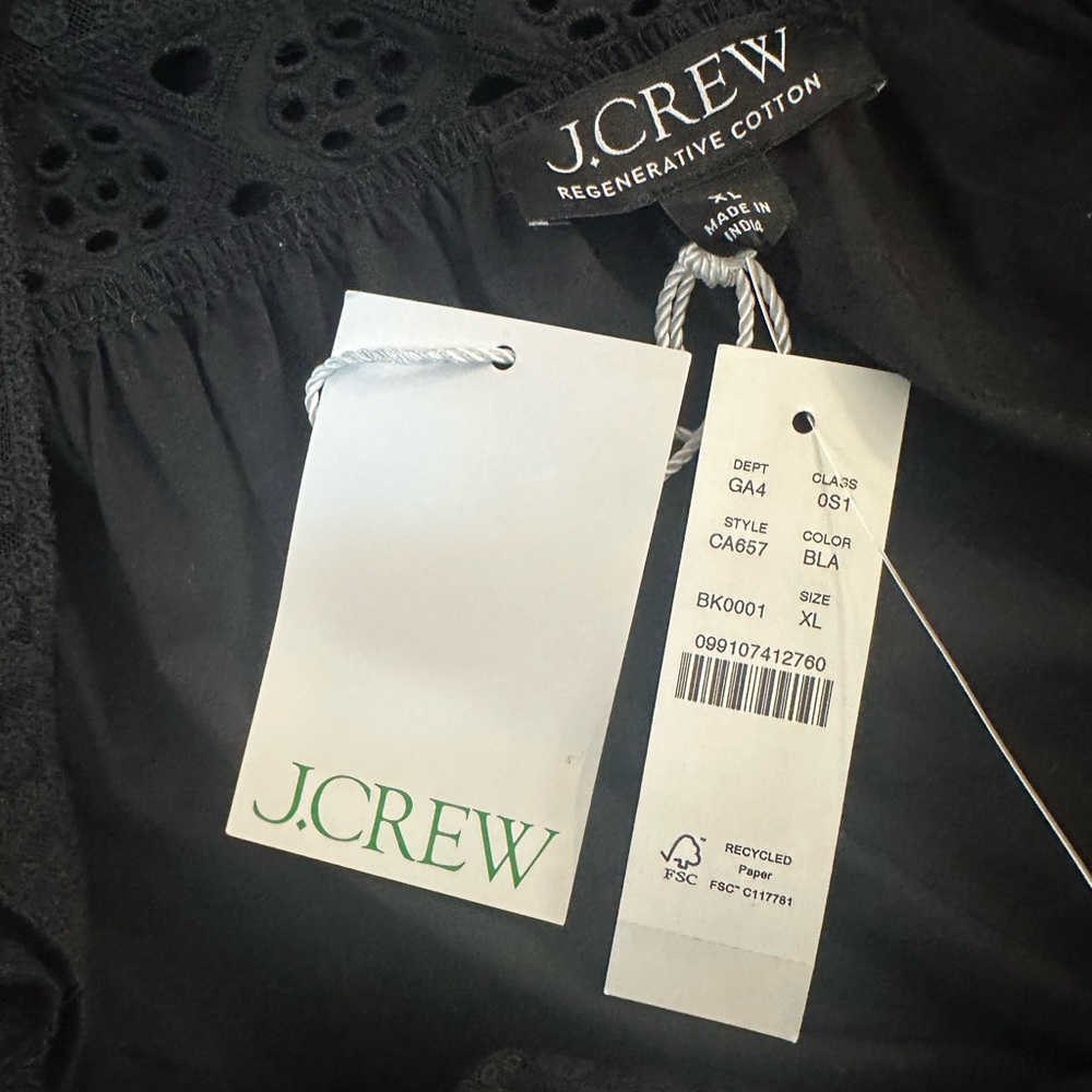 J. Crew Athena Maxi Dress CA657 Black NWT XL - Picture 11 of 12